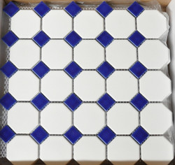 Arvex Octagon 2" White with Blue Dot